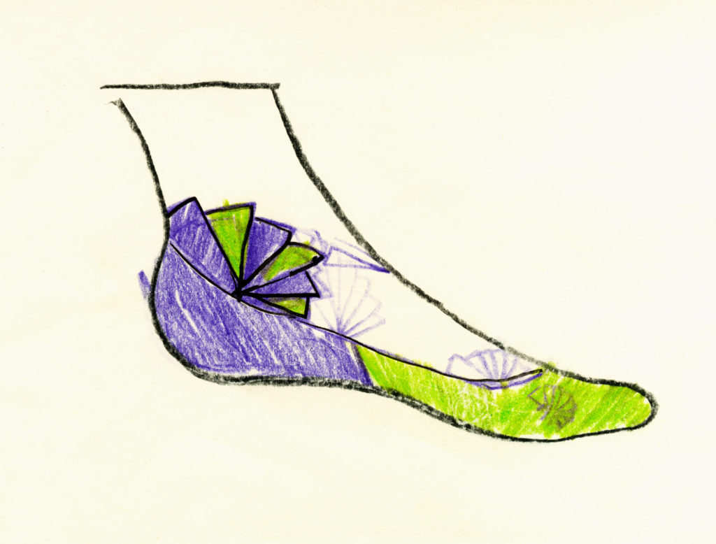 Green Purple Slipper